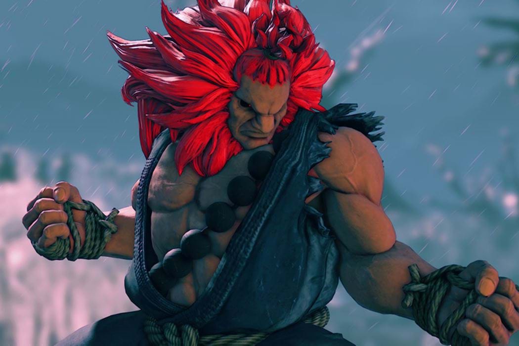 Animated warrior character with red hair