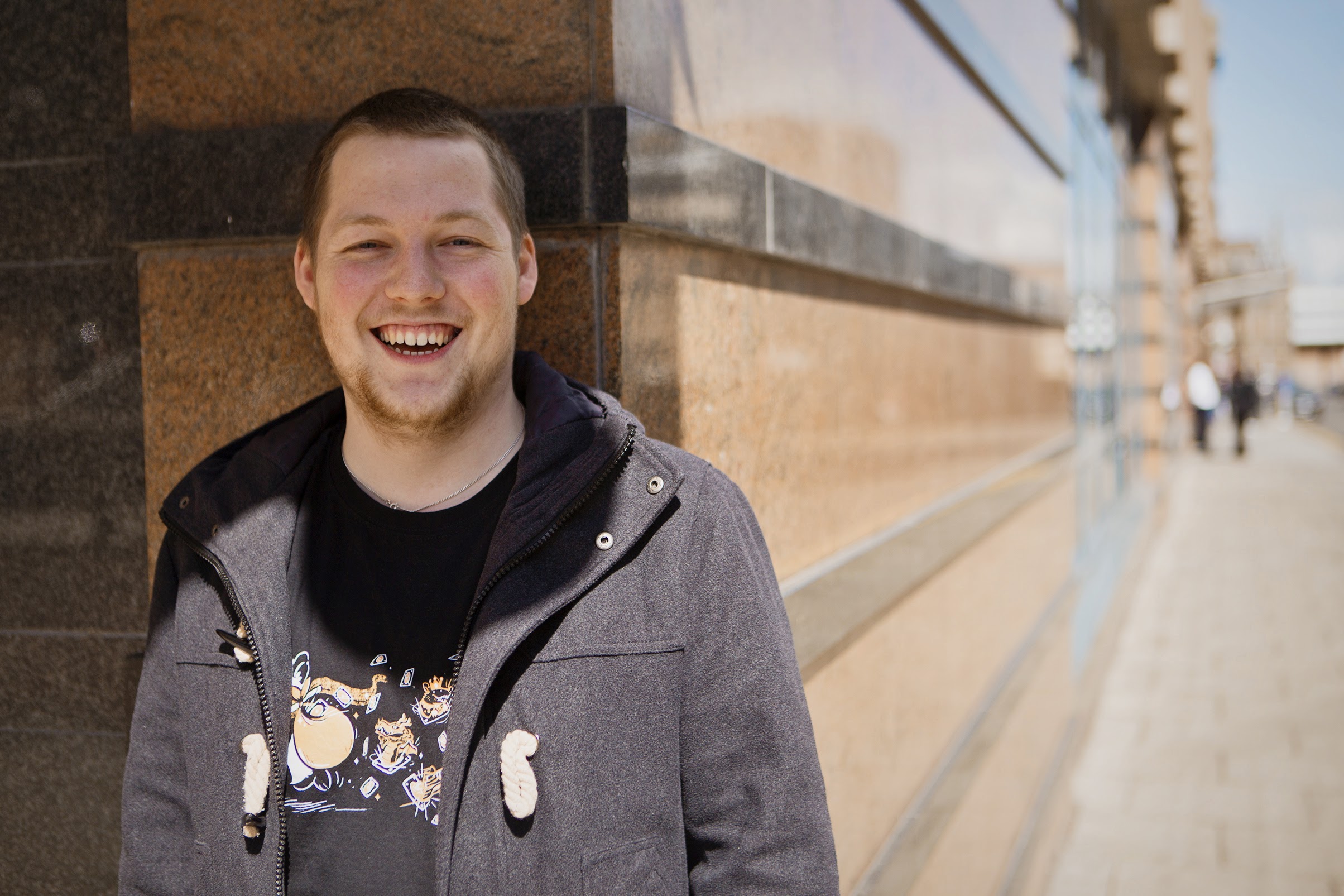 Male standing in the street