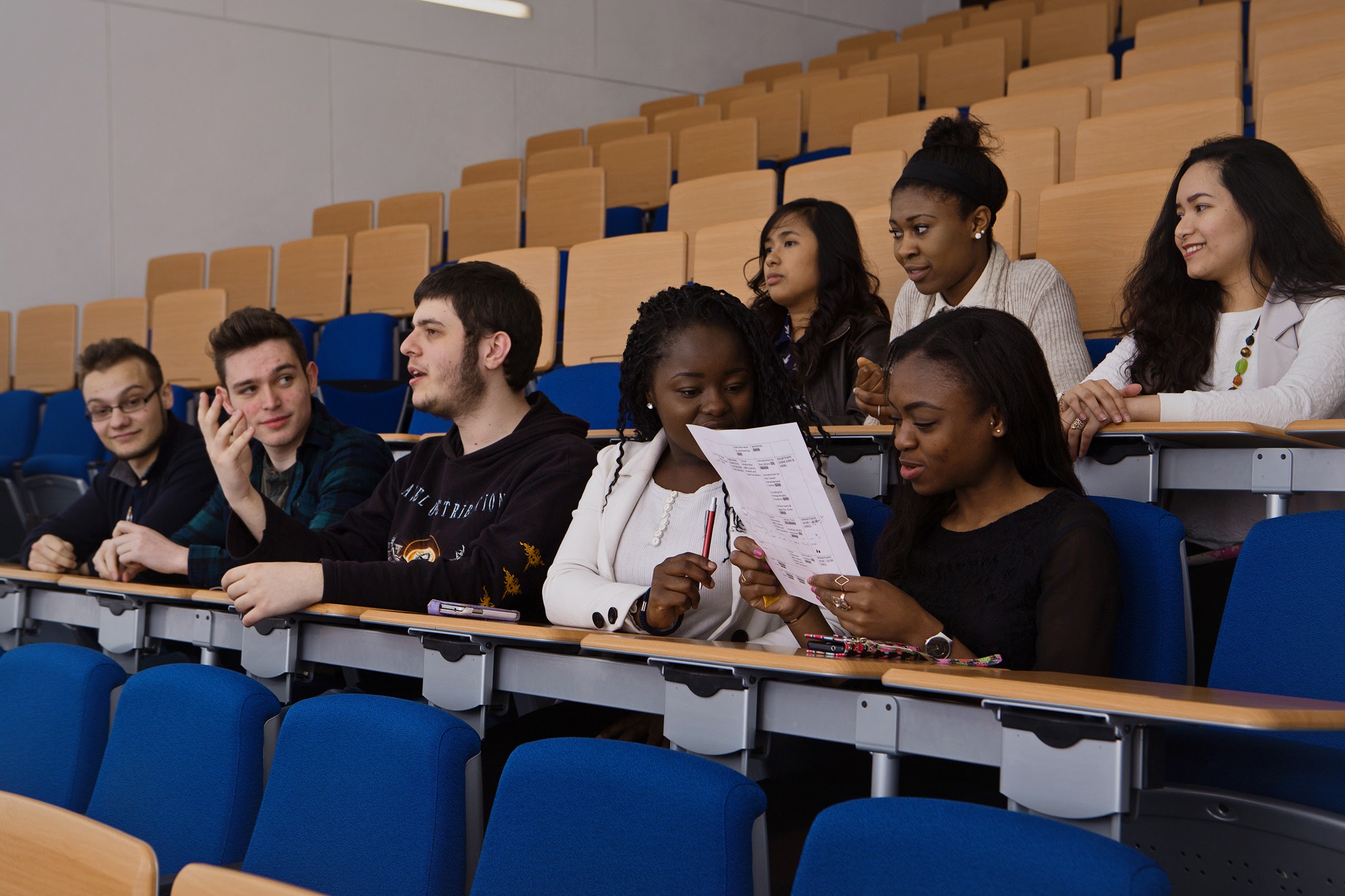 Students sitting around