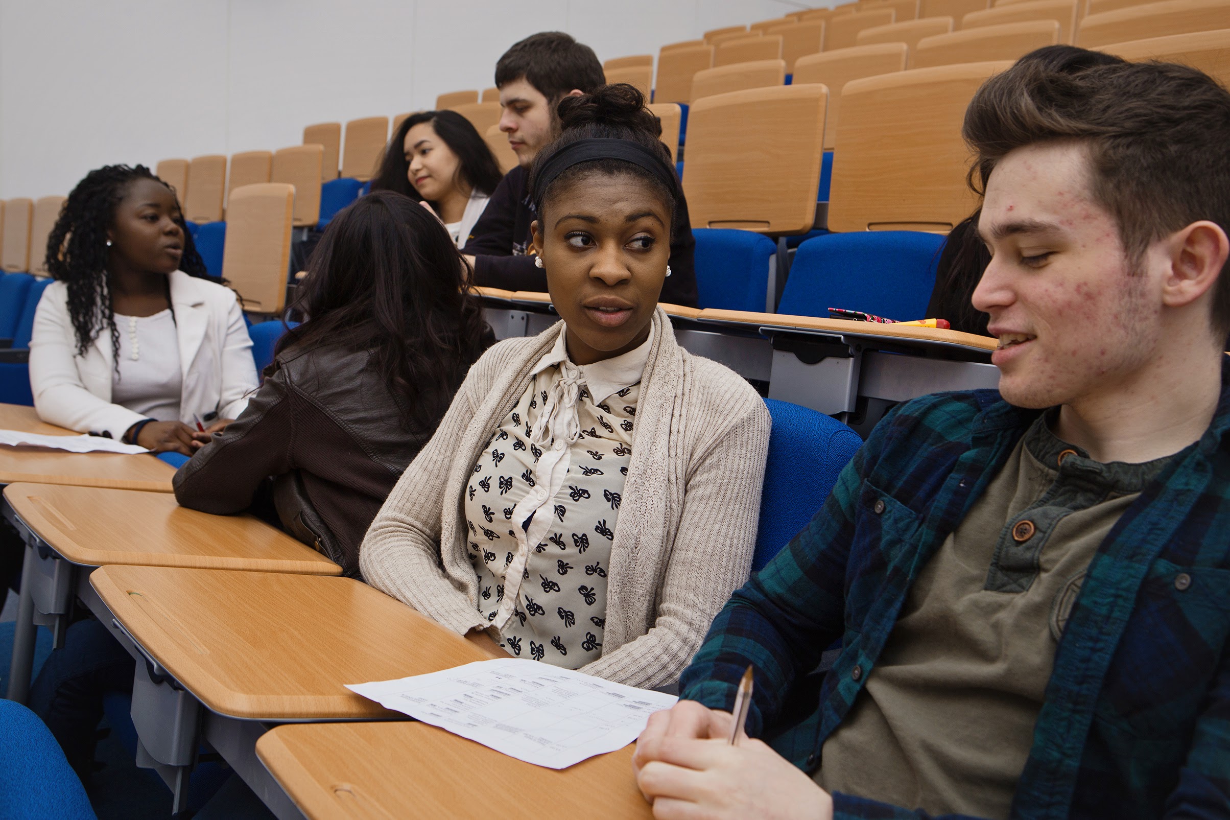 group of students sitting in lecture hall