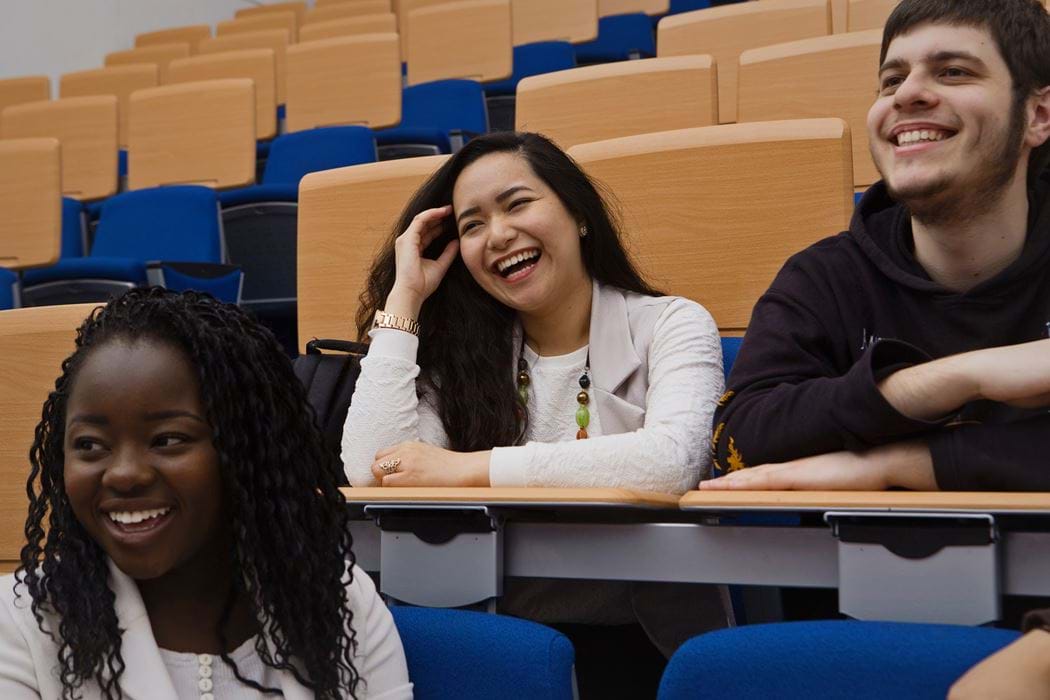 group of students sitting in lecture hall