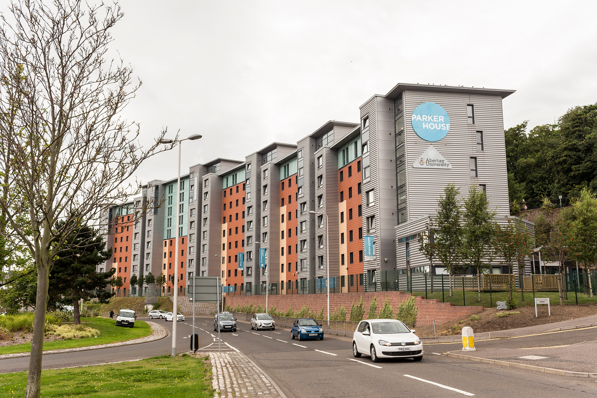 The outside of Parker House student accomodation