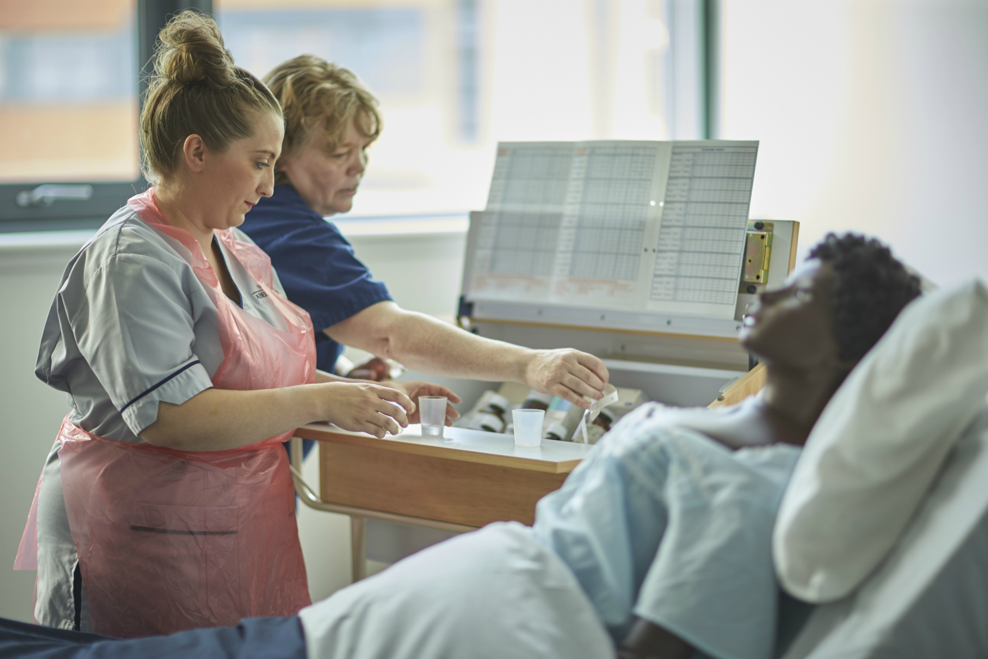 Students in nursing laboratory
