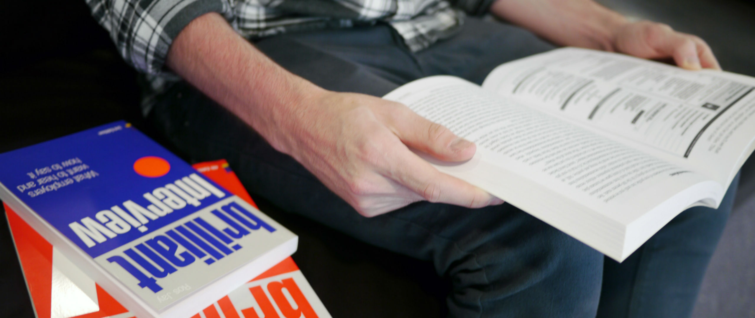 person reading a book