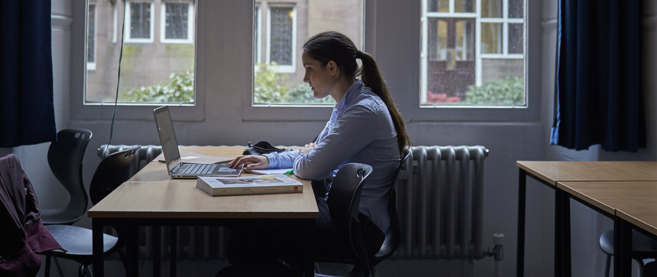 Female working on a Laptop