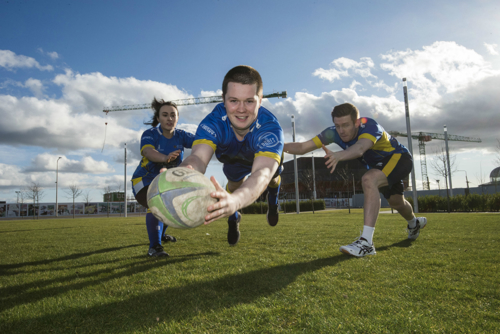 Rugby player in action