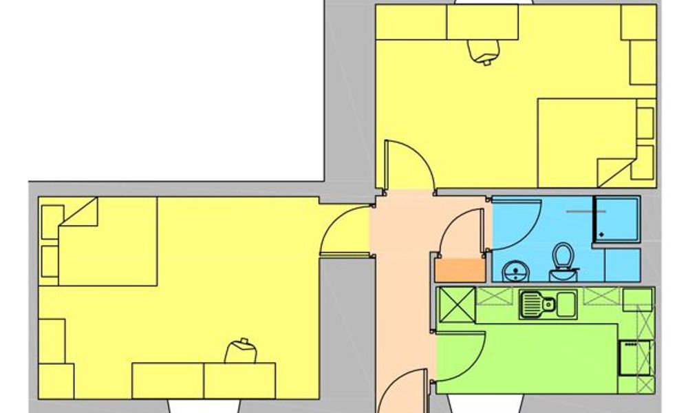 Lyon Street - Premium double room - floor plan
