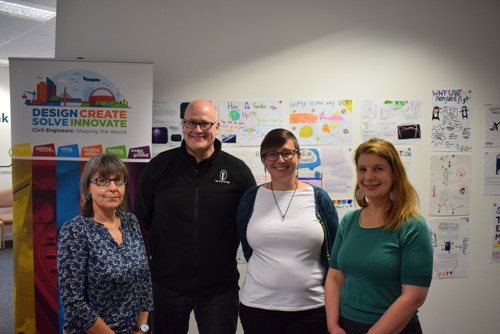 The judging panel for the poster competition