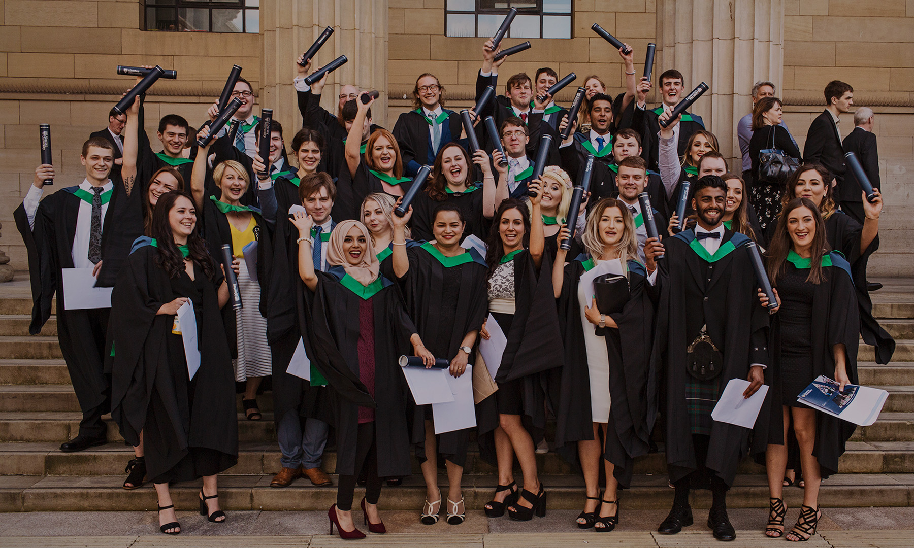 Abertay Graduation- Students Celebrating