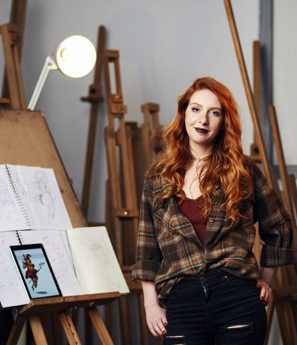 Sophie North at the Abertay Art Studio