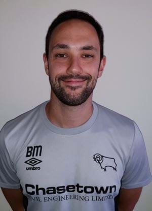 A photo of Bryan Middleton in a Derby County strip