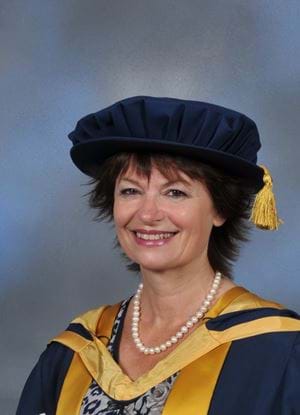 A photo of Dame Anne Glover in her graduation outfit