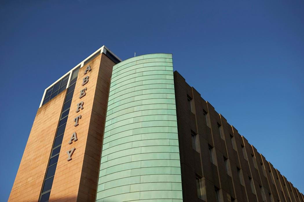 Exterior image of Abertay sign on Kydd building