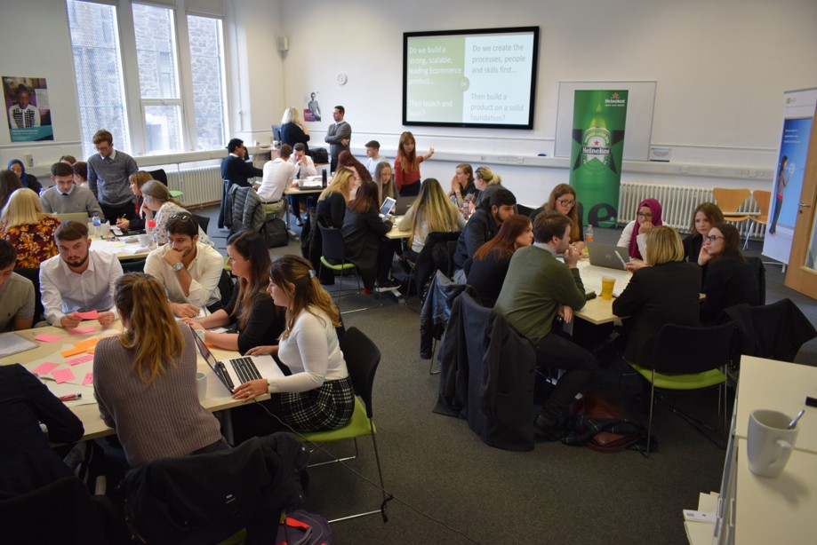 Students work on problems for IGG 2018