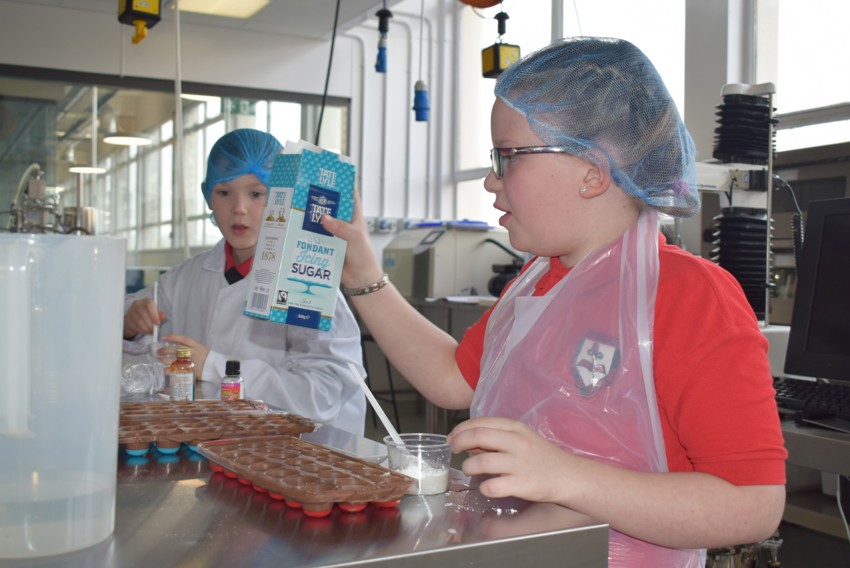 Pupils from St Paul's RC PS in Glenrothes take part in a food science session