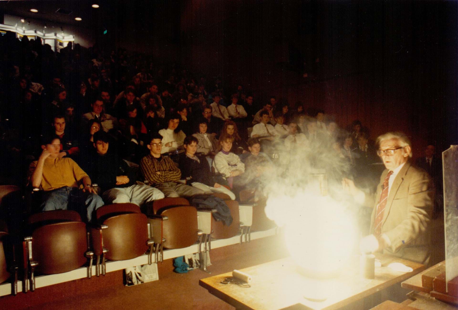 An explosive lecture at Dundee Institute of Technology c. 1990