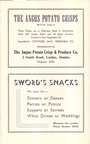 Advert for former campus shop Sword's Snacks