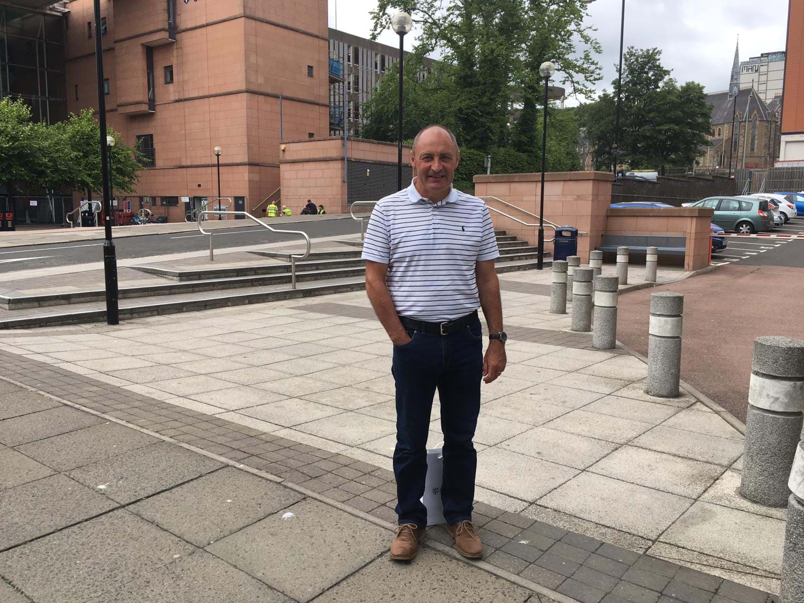 A picture of Maurice Malpas outside Abertay University