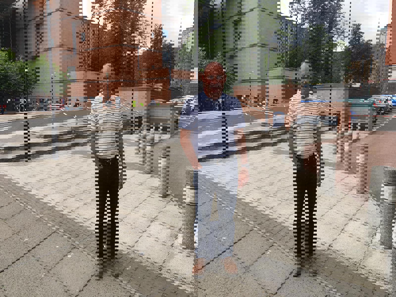 A picture of Maurice Malpas outside Abertay University