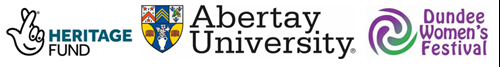 NLHF logo Abertay University logo Dundee Women's Festival logo