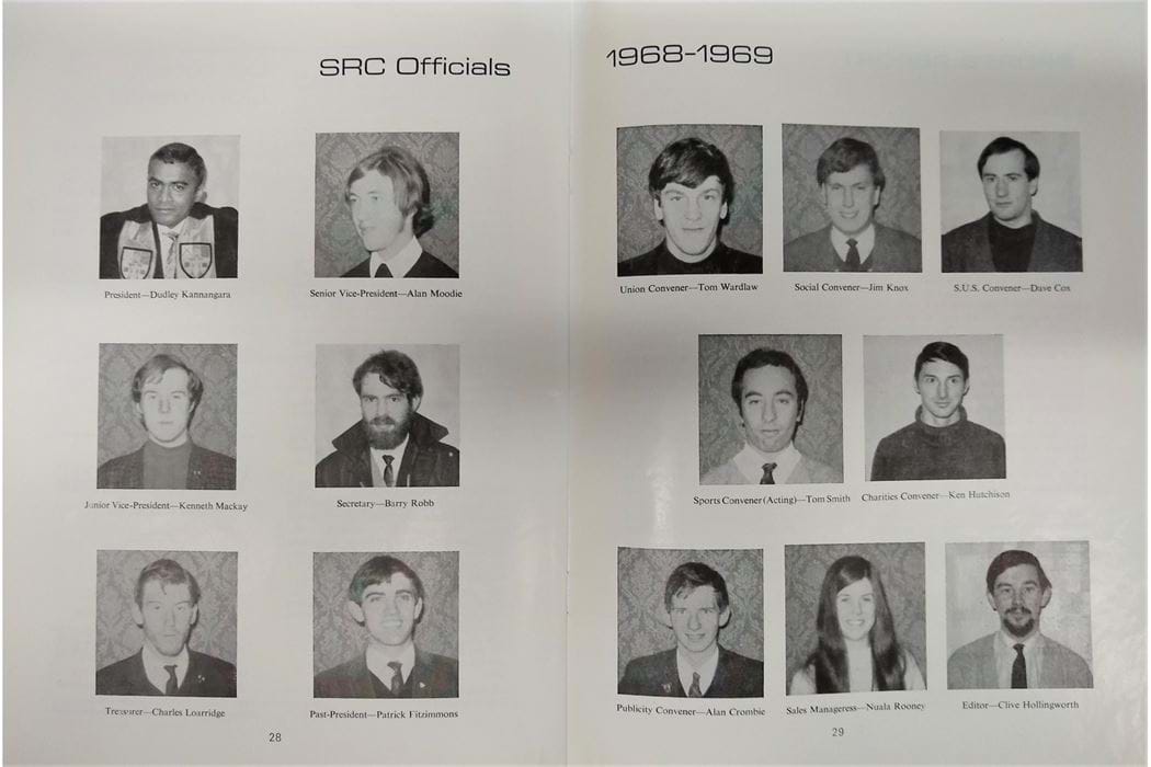 President Dudley Kanangara and SRC Officials Pictures (1968-1969)