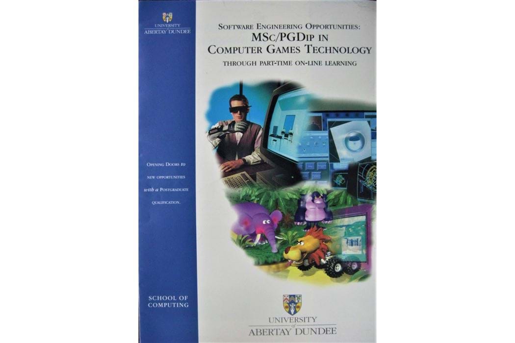 Abertay University Computer Games Course Brochure Year 2000s