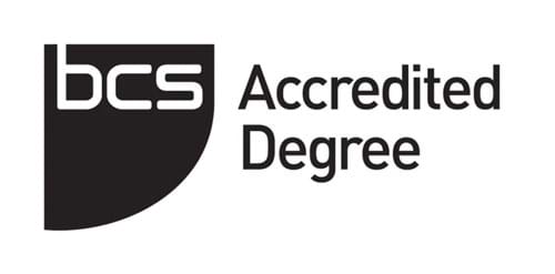 BCS Accredited Degree logo black and white