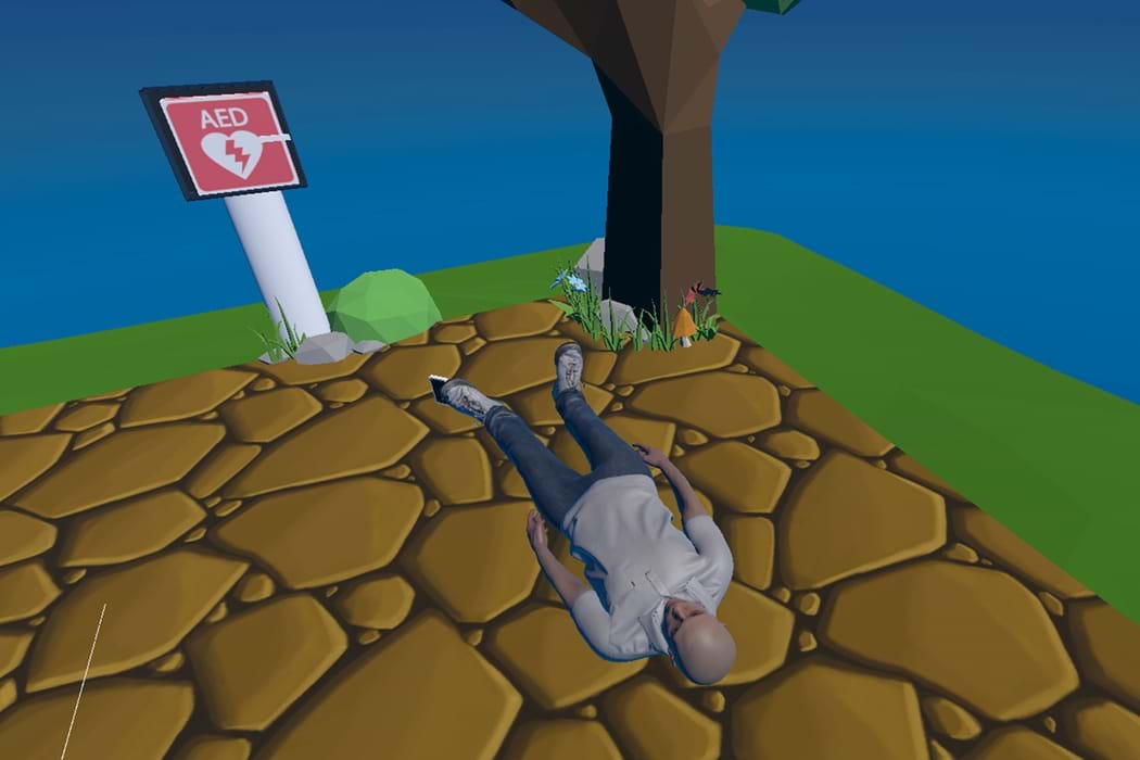 'Integrating the Use of Virtual Reality to Spread Awareness About First Aid and CPR' is a 2023 Digital Graduate Show project by Arjun Bhatnagar, a Computer Game Applications Development student at Abertay University.