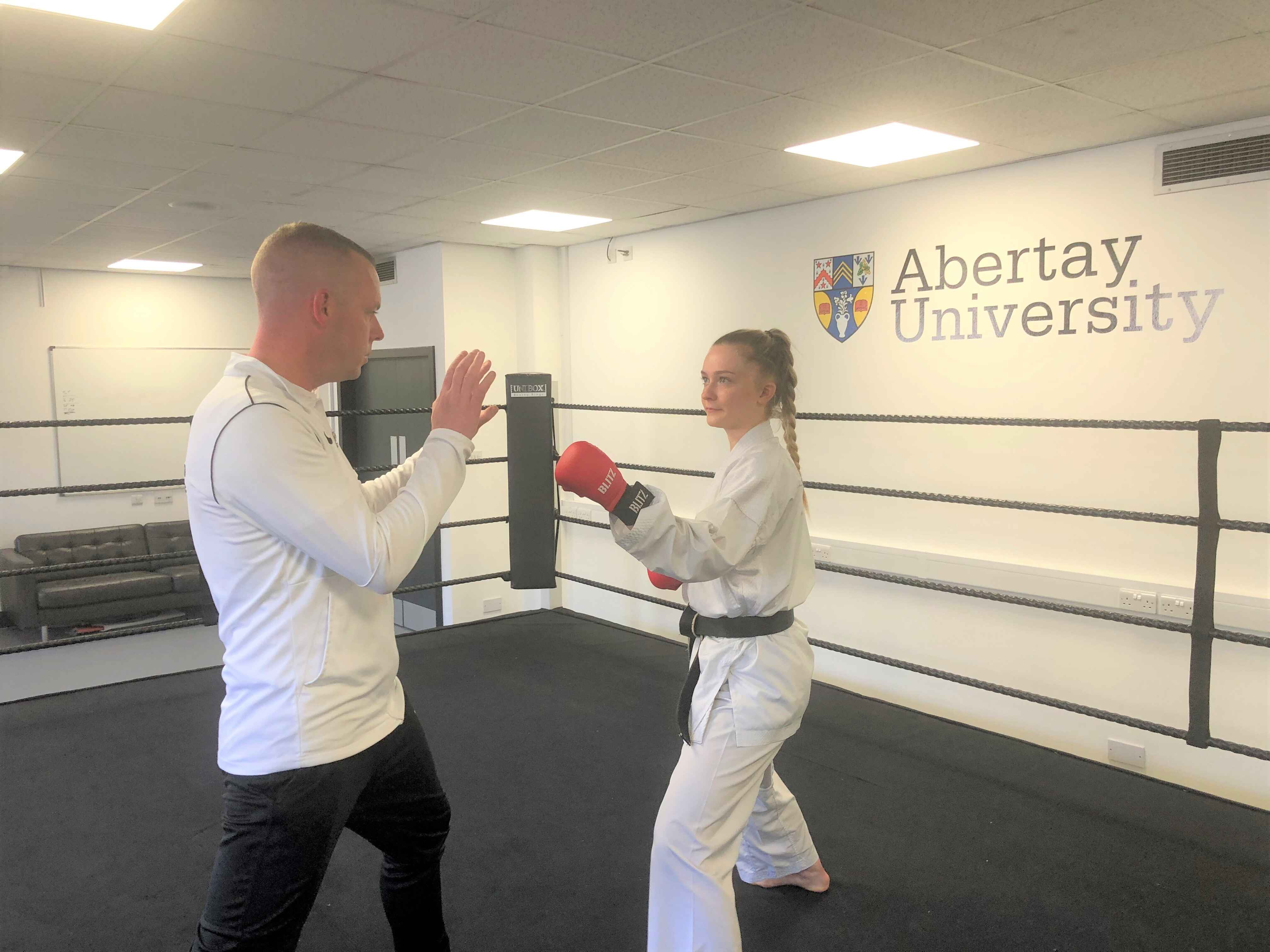 photo showing sparring