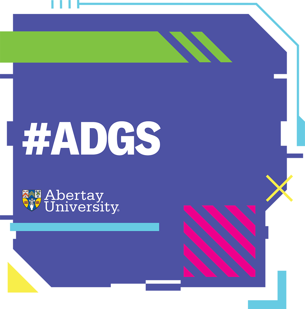 Abertay Digital Graduate Show poster - #ADGS