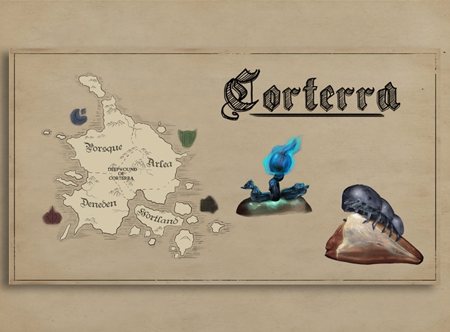 Banner Image - Coreterra is a fantasy MMORPG world project showing the stages of development for concept art, and what goes into making a video game art book.